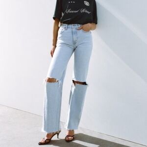 Abercrombie & Fitch The 90s High Rise Relaxed Distressed Women's Jeans Curve Lov